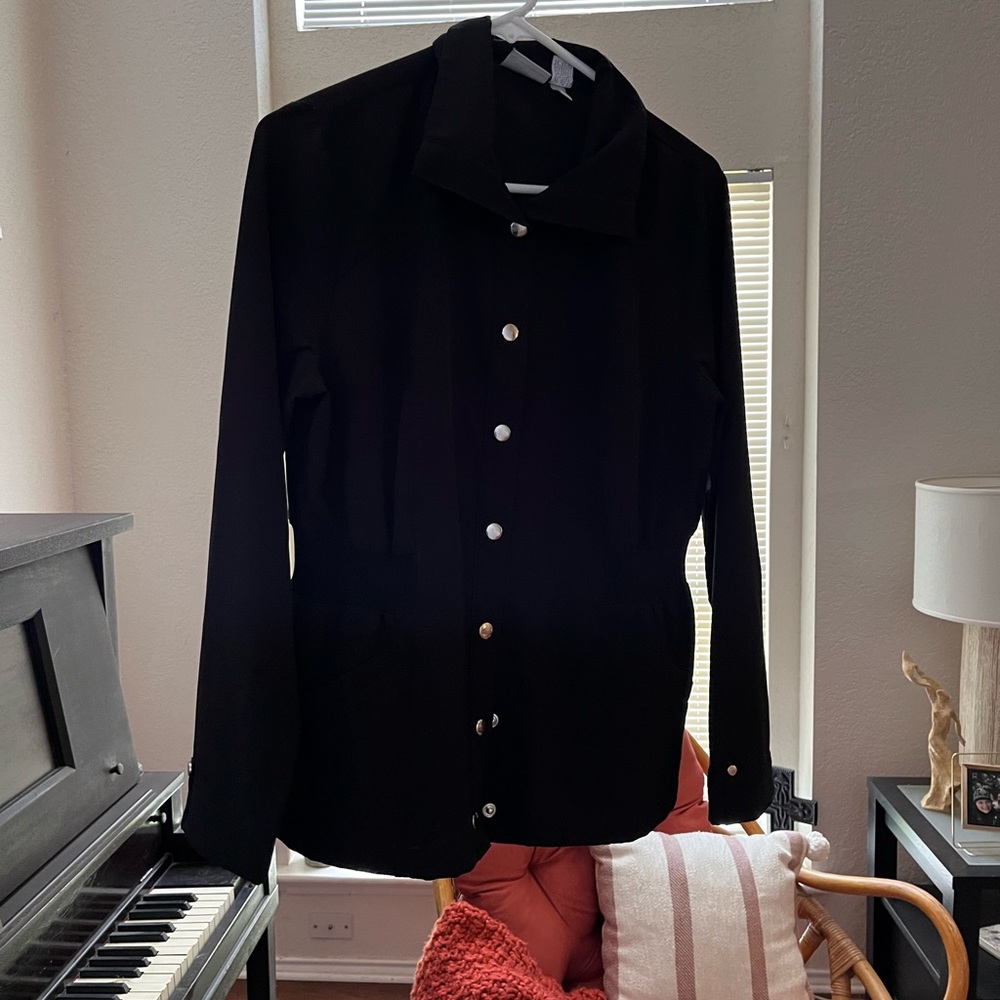 Zenergy by Chico black snap up jacket Size 1